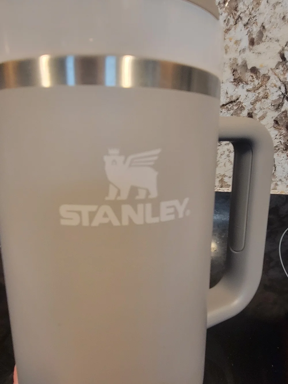 Engraved Stanley Gray Travel Tumbler with Handle & Straw - Picture 5 of 6